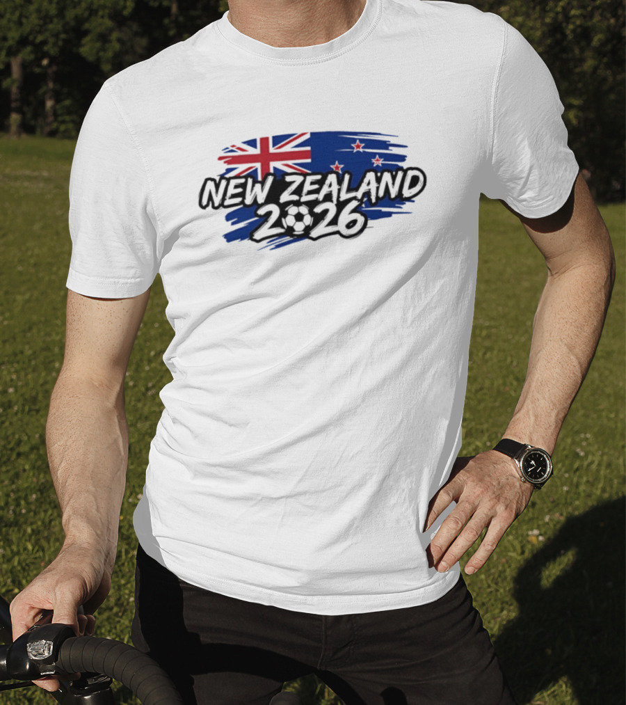 New Zealand 2026 National Team Flag And Soccer Ball T-Shirt