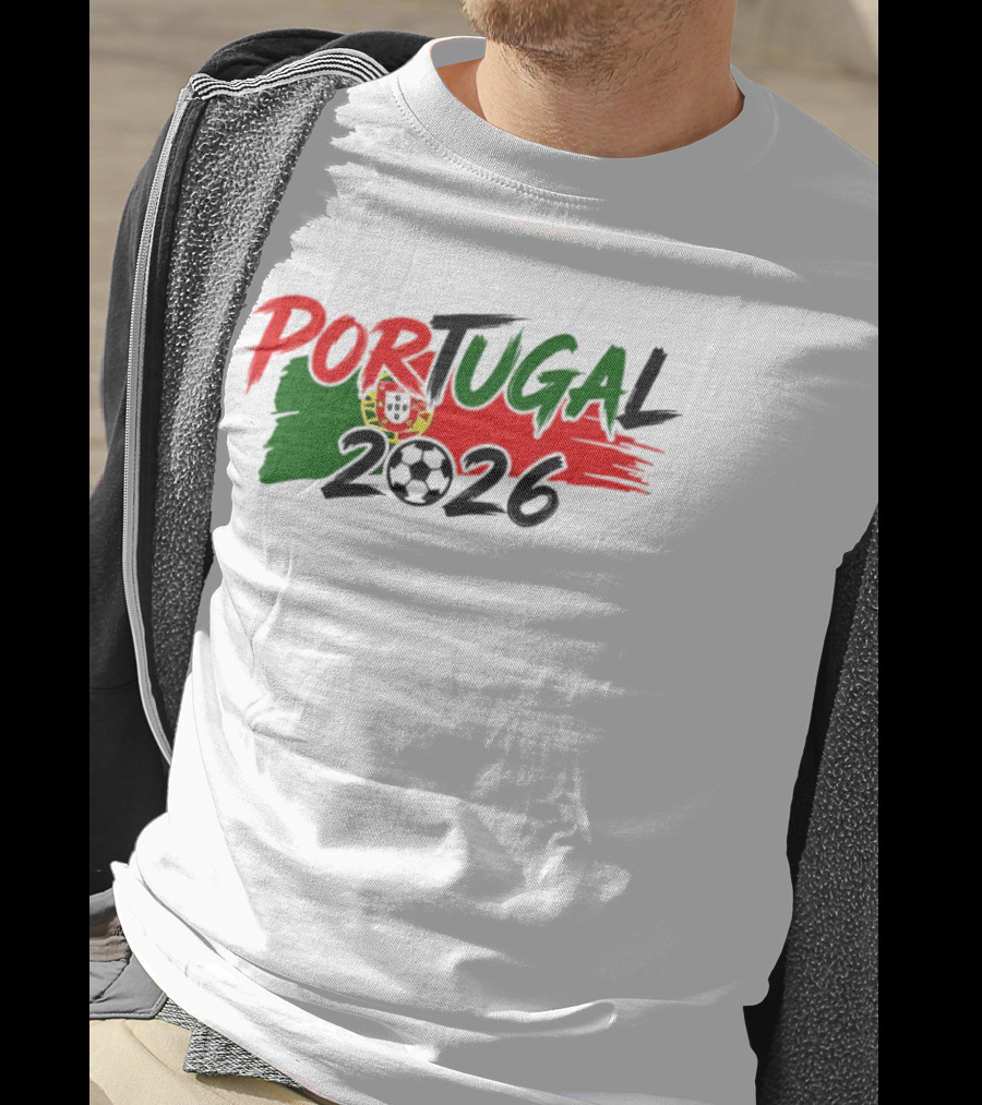 Portugal 2026 World Cup National Team Soccer Flag Crest T-Shirt