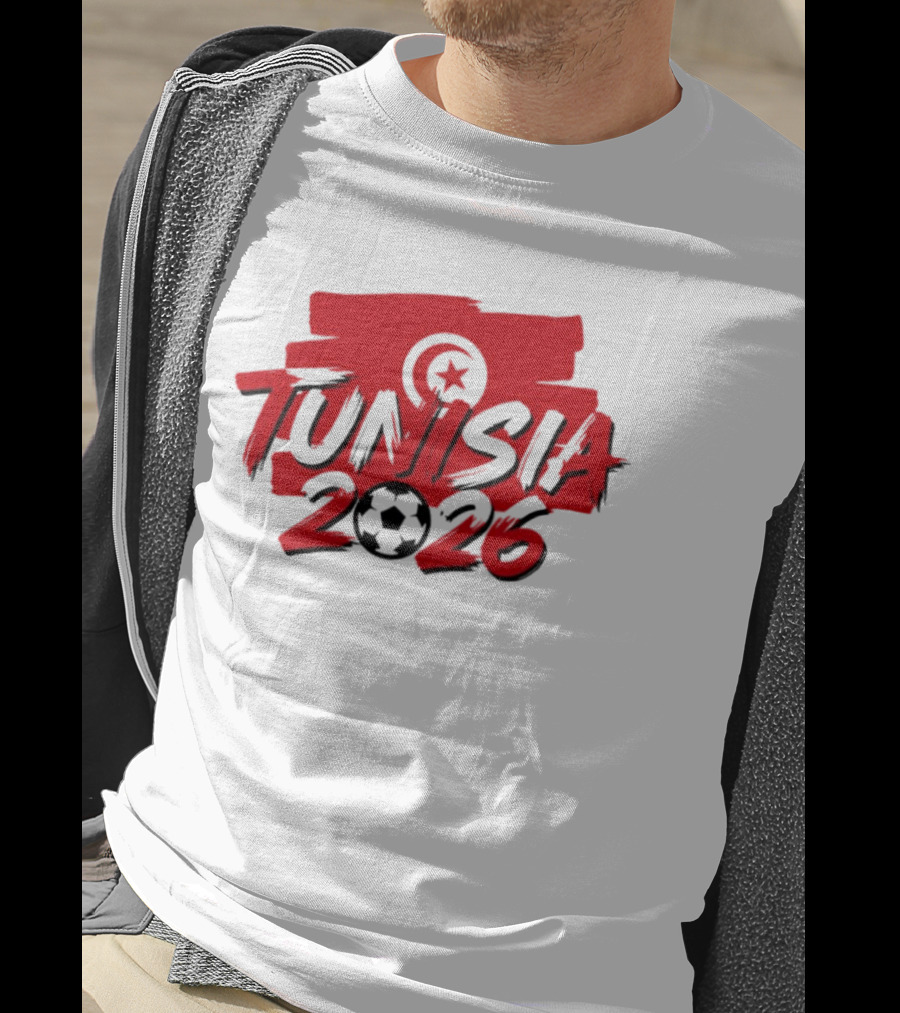 Tunisia 2026 World Cup Soccer Star And Crescent T-Shirt