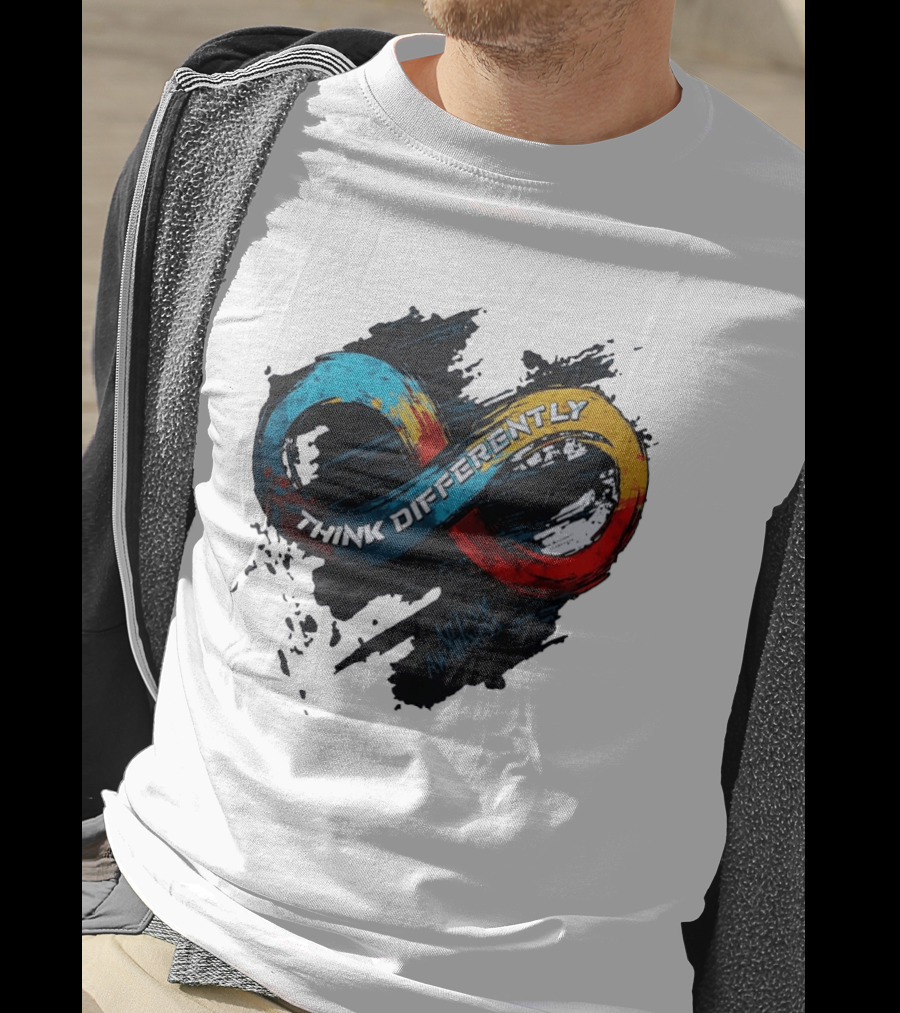 Think Differently Infinity Symbol Autism Awareness T-Shirt