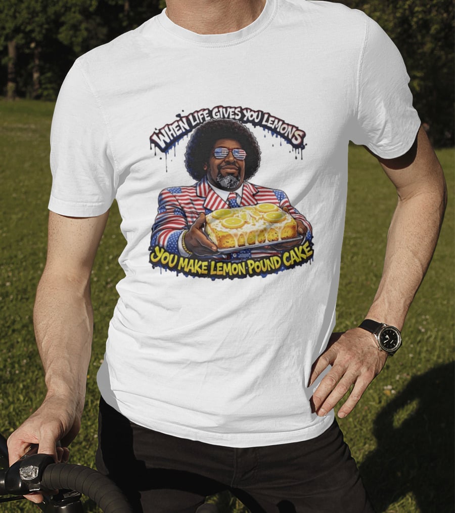 When Life Gives You Lemons You Make Lemon Pound Cake Patriotic Suit And Sunglasses T-Shirt