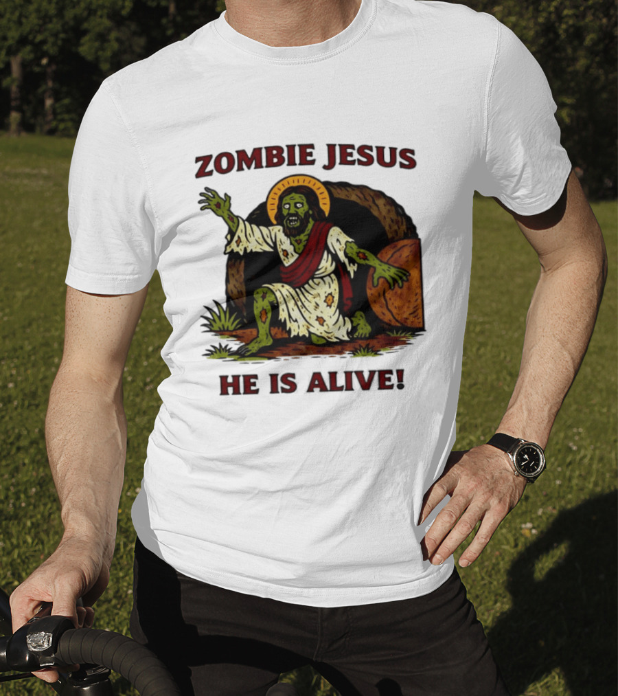 Zombie Jesus He Is Alive Resurrection Meme T-Shirt