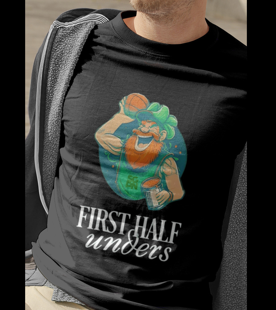 Leprechaun First Half Unders Basketball Beer T-Shirt