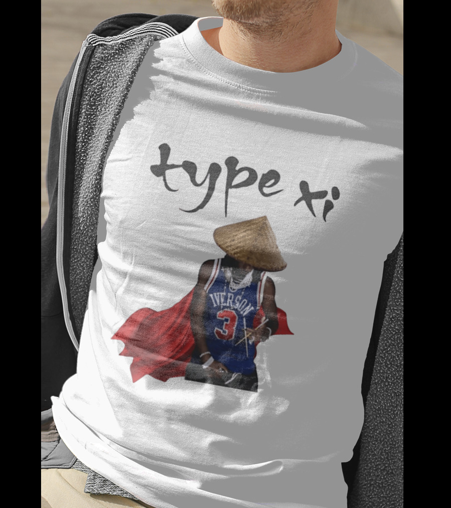 Allen Iverson 3 Jersey Type XI Conical Hat Red Cape T-Shirt