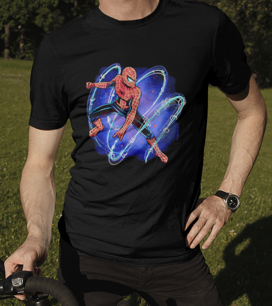 Spider Man Marvel Hero With Magnetic Field Lines And Maximum Spider Senses T-Shirt