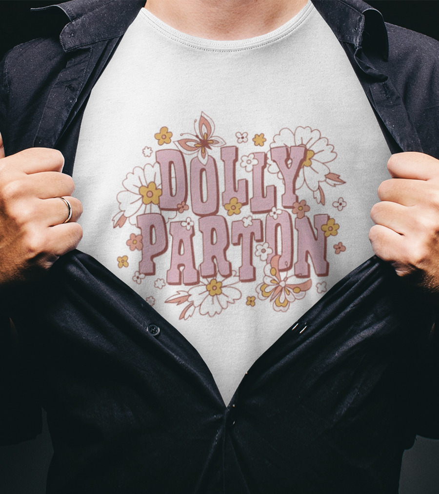 Dolly Parton Floral Butterfly Blossoms T-Shirt