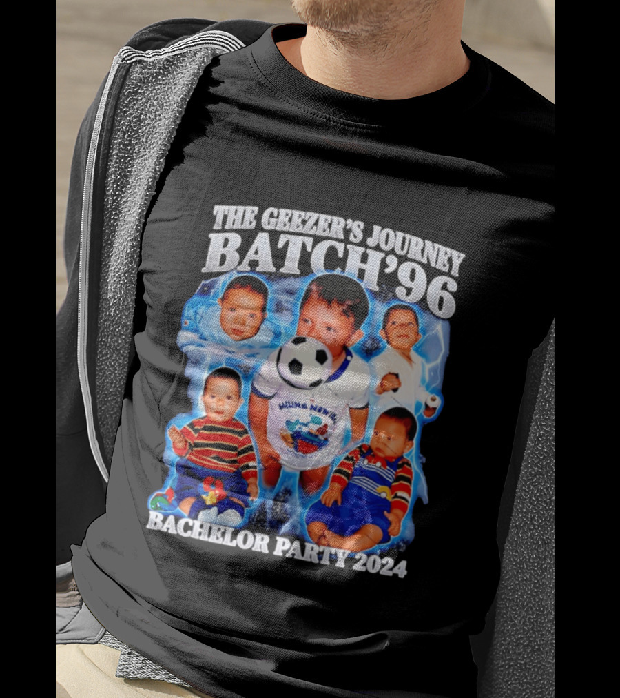 The Geezer's Journey Batch '96 Bachelor Party 2024 Baby Soccer T-Shirt