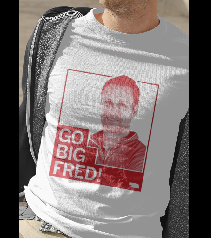 Go Big Fred Nebraska Sports Icon Red T-Shirt