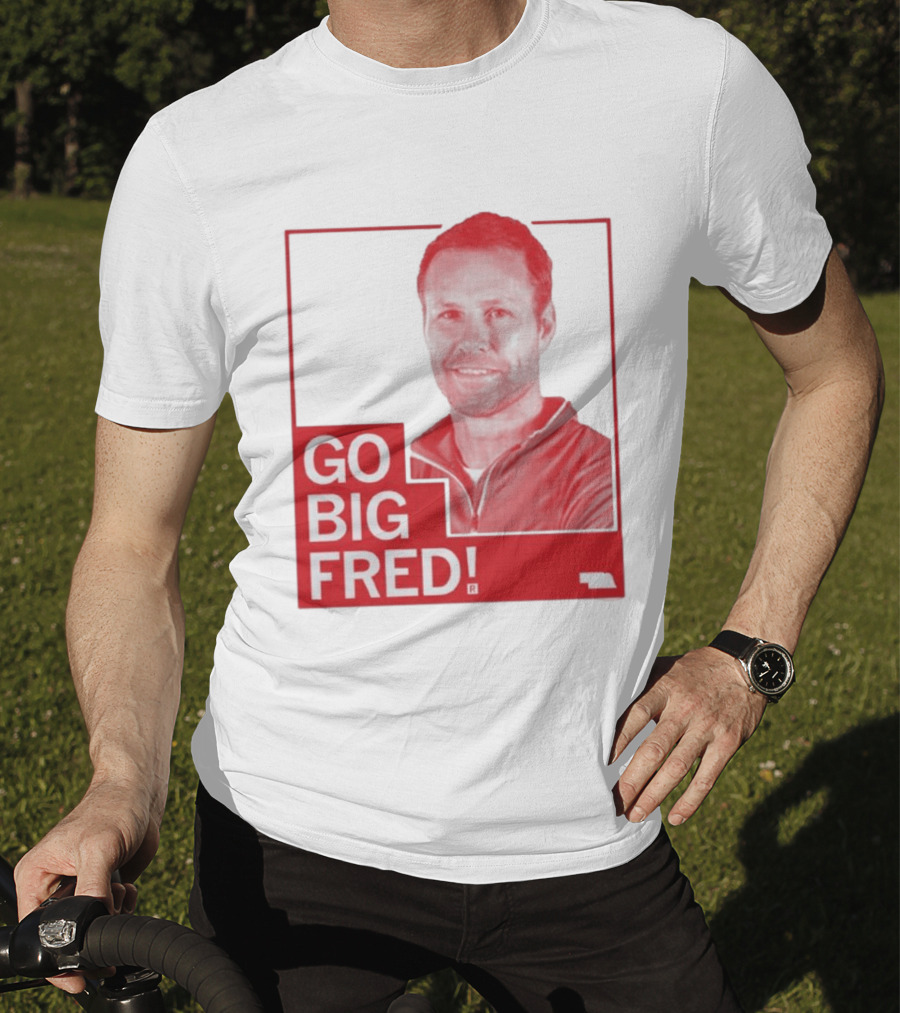 Go Big Fred Nebraska Sports Icon Red T-Shirt