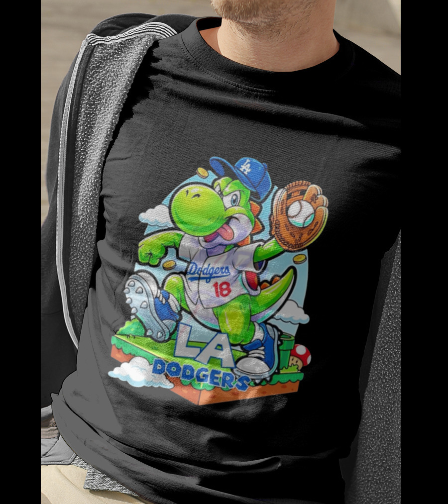 Yoshi Dodgers 18 LA Baseball T-Shirt
