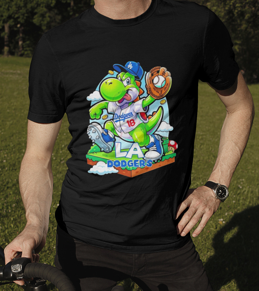 Yoshi Dodgers 18 LA Baseball T-Shirt