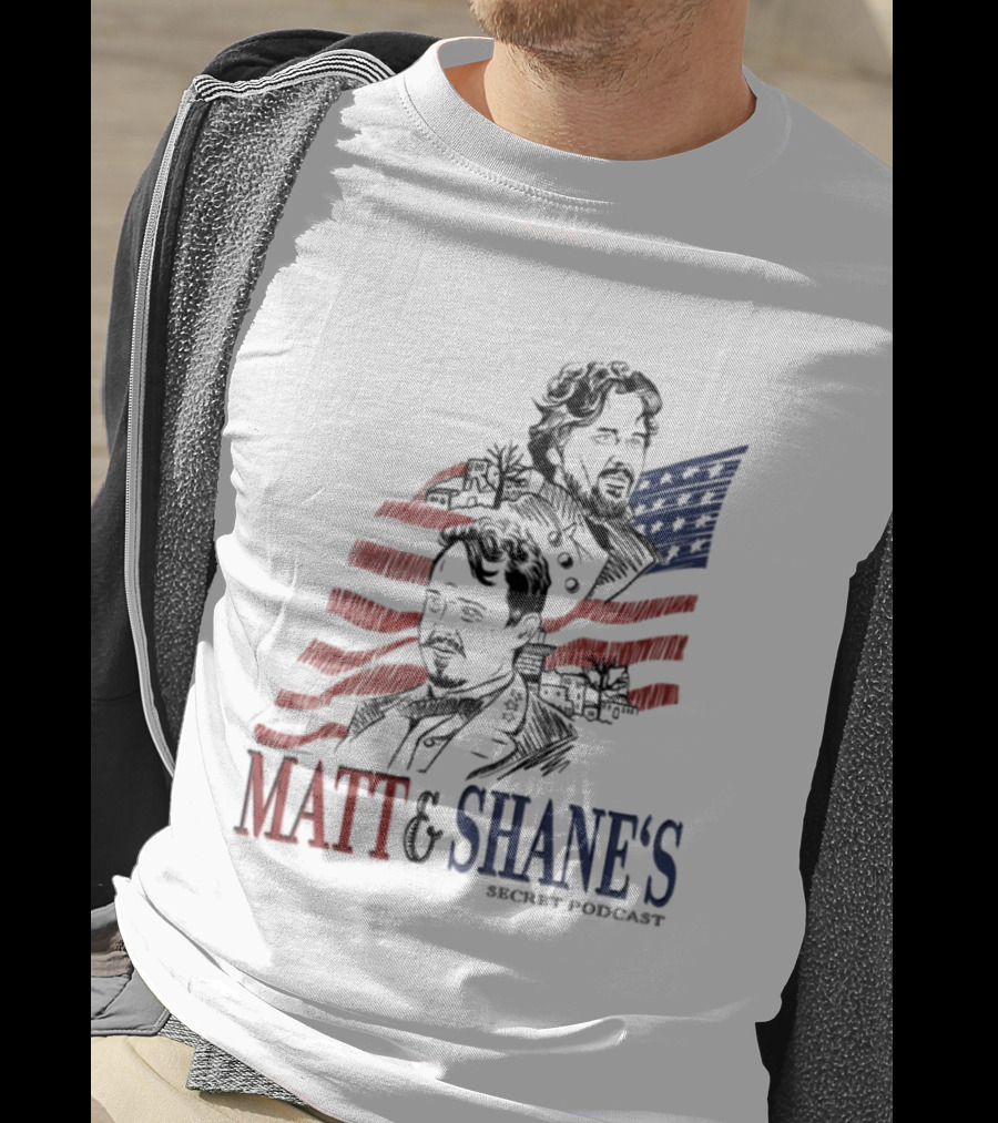 Matt And Shane's Secret Podcast American Flag T-Shirt