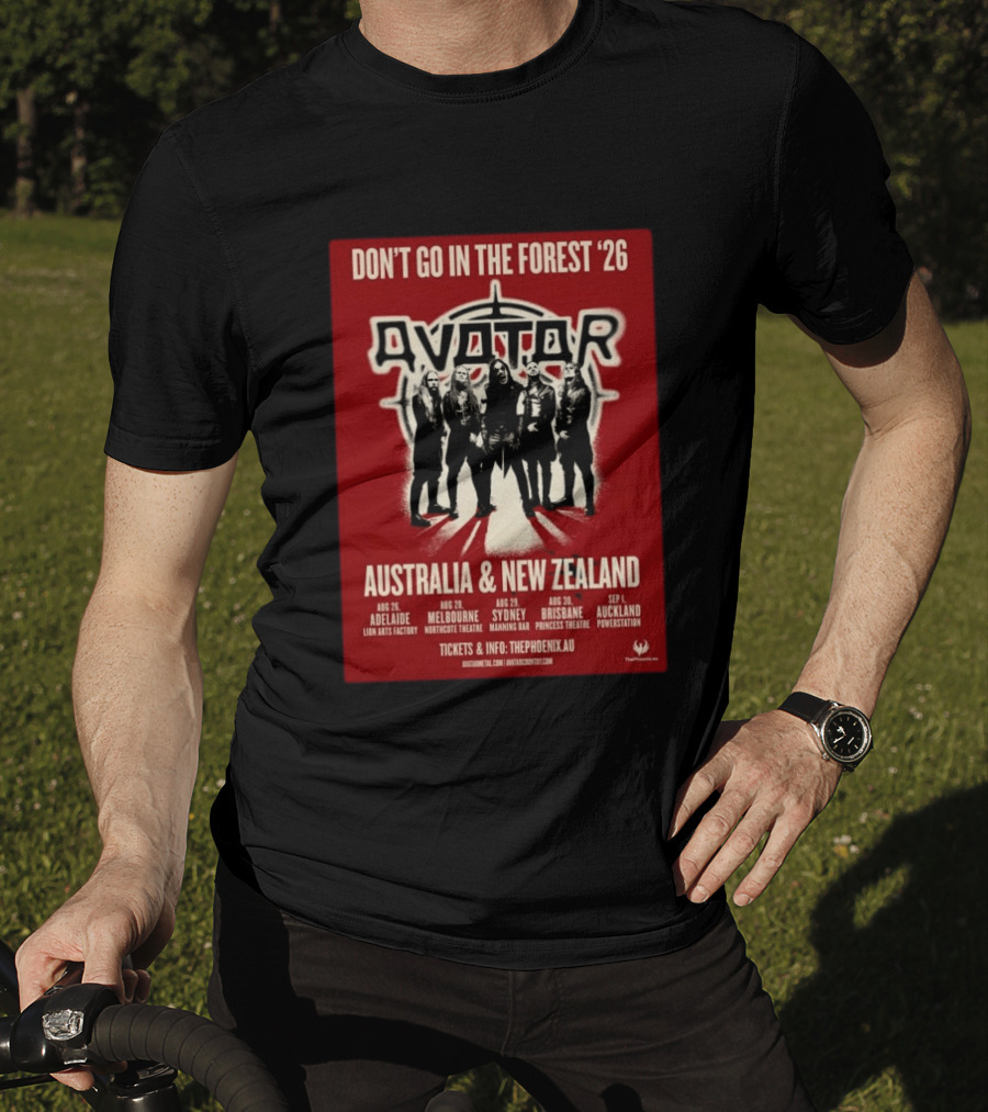 Avatar Band Don't Go In The Forest 2026 Tour Australia New Zealand Dates T-Shirt