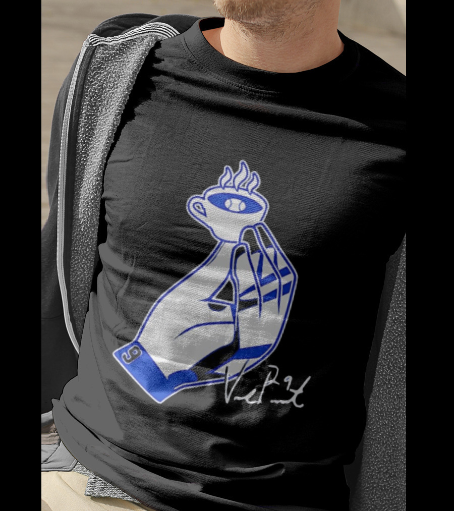 Blue Jays 27 Vladimir Guerrero Jr Number 27 Hot Coffee Baseball Cup T-Shirt