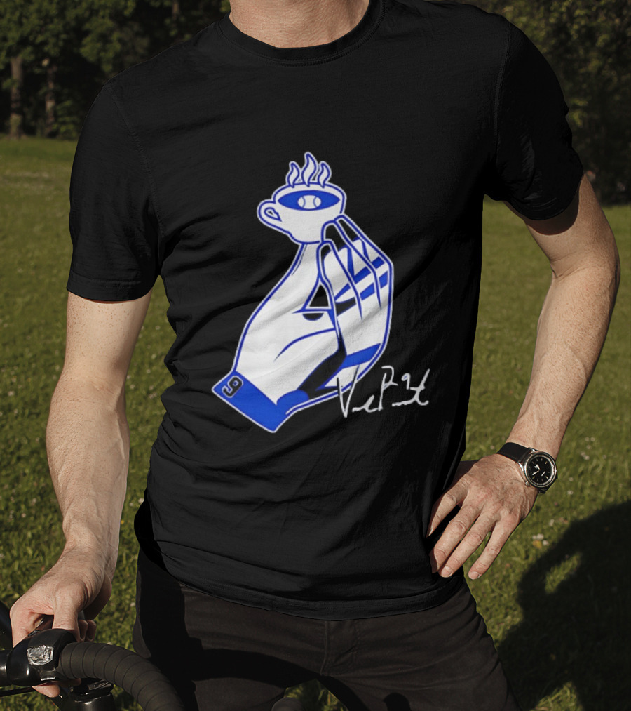 Blue Jays 27 Vladimir Guerrero Jr Number 27 Hot Coffee Baseball Cup T-Shirt