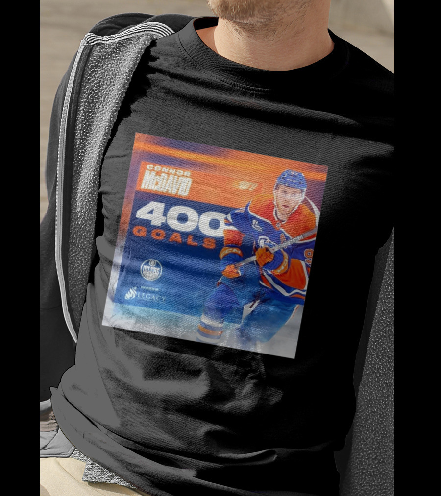 Connor McDavid 400 Goals Edmonton Oilers Legacy Sports Excellence T-Shirt