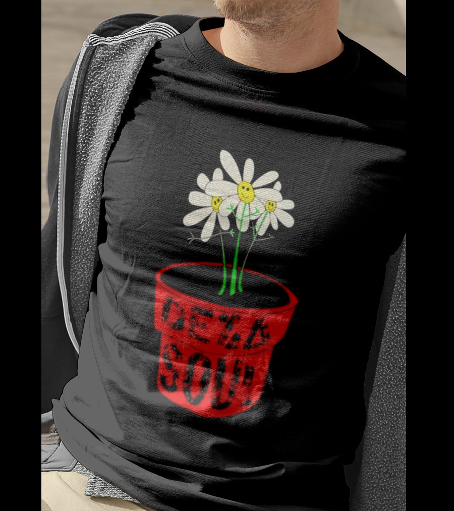 De La Soul Is Dead Flower Pot With White Daisies T-Shirt