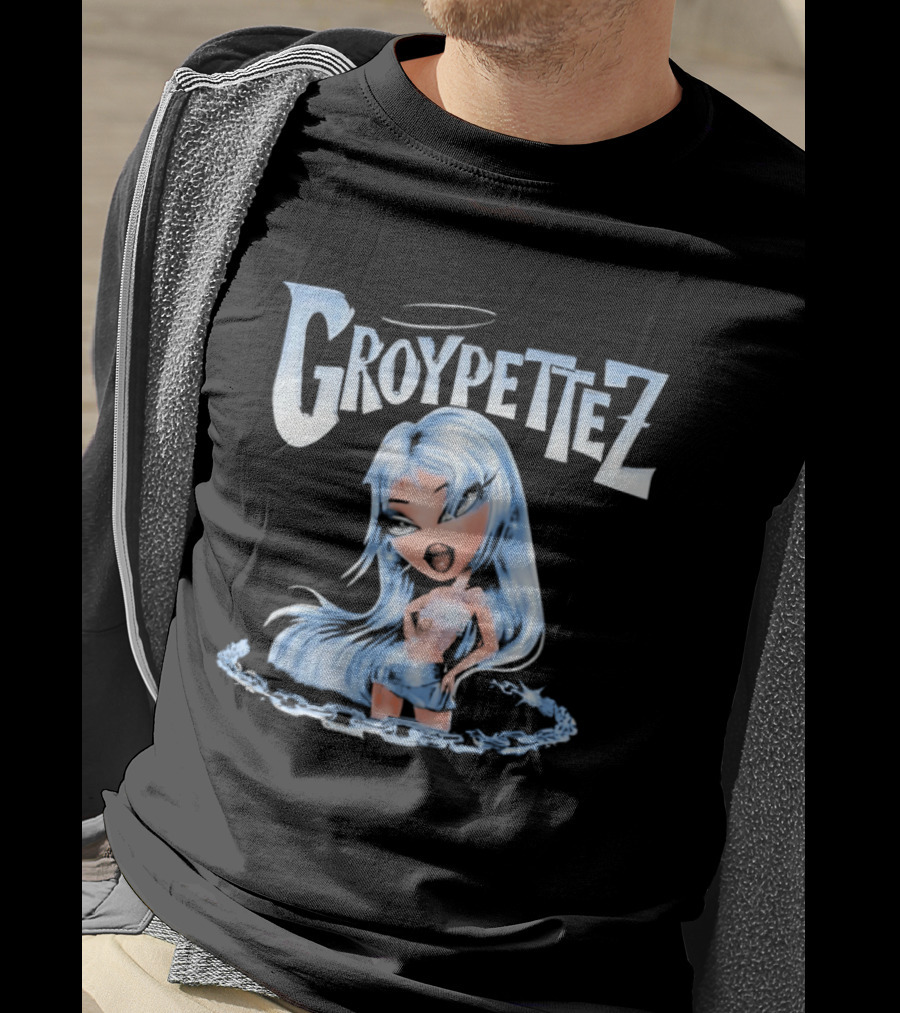 Groypetiez Broken Chain Blue Haired T-Shirt