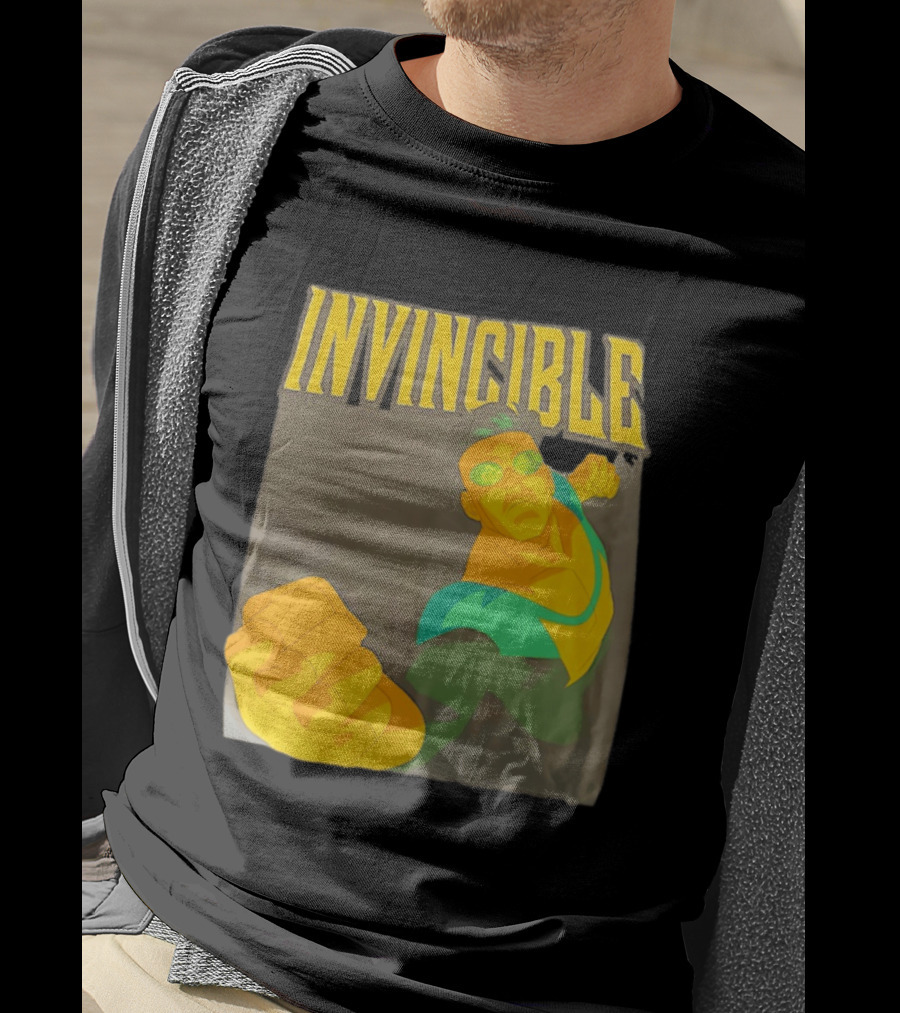 Invincible Superhero Bold Fist Action Pose T-Shirt