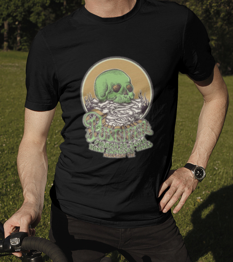 Puscifer March 24 2026 Austin TX Concert With Green Skull T-Shirt