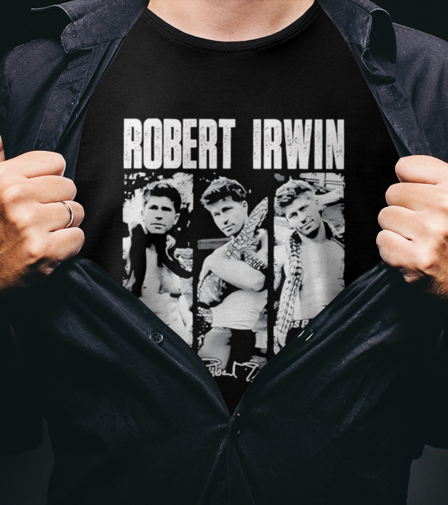 Robert Irwin Animal Wildlife Bonds Crocodile And Signature T-Shirt