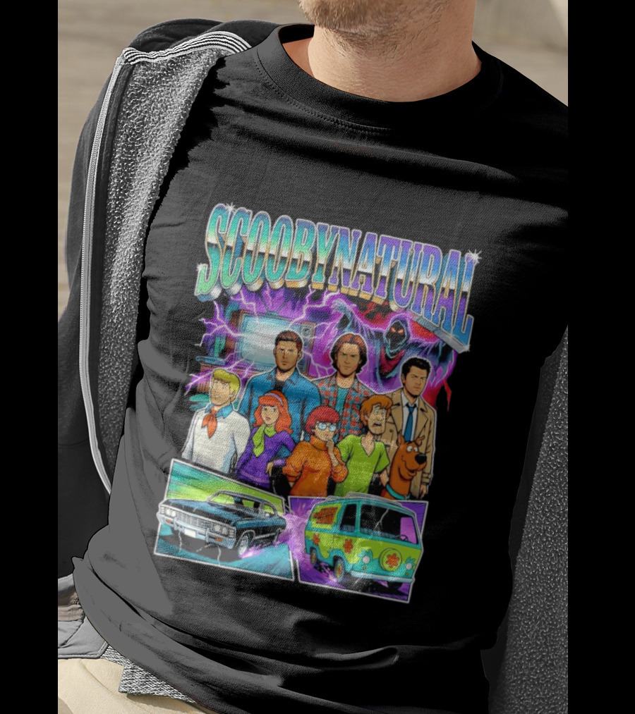 Scoobynatural Supernatural Scooby Doo Mystery Machine Impala Crossover Cartoon T-Shirt