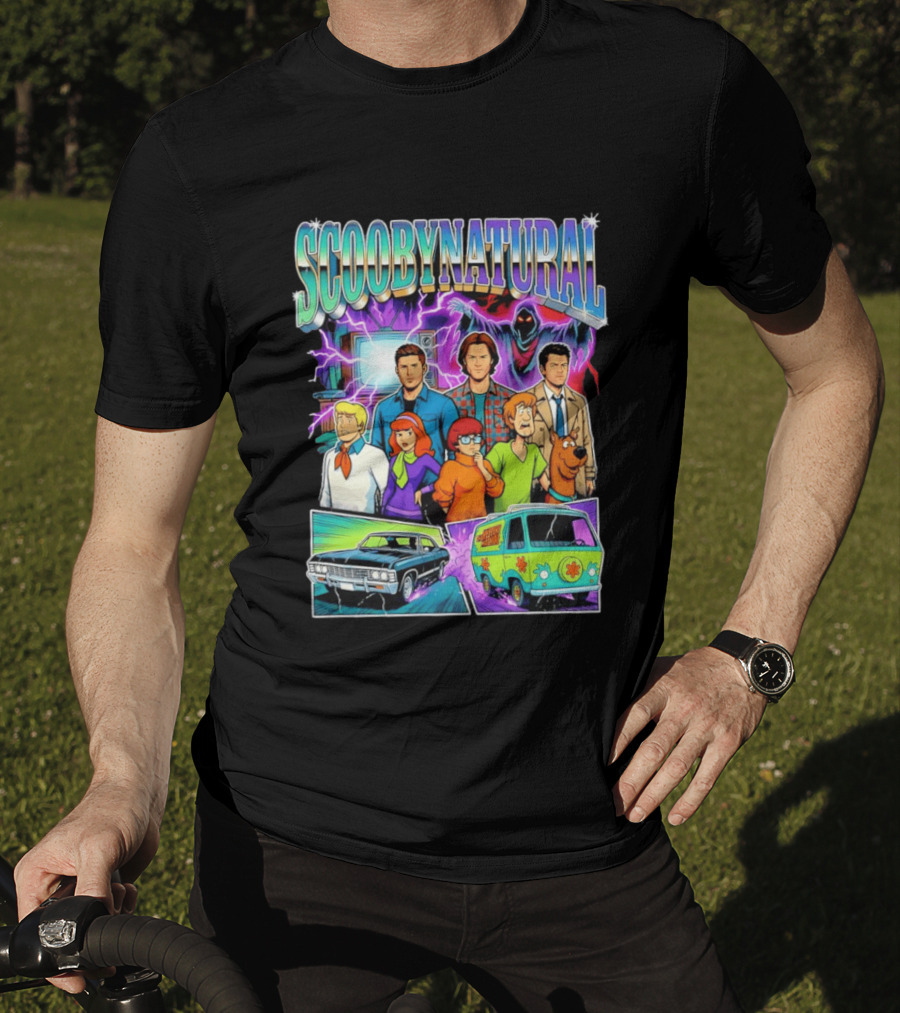 Scoobynatural Supernatural Scooby Doo Mystery Machine Impala Crossover Cartoon T-Shirt