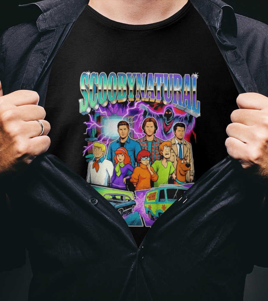 Scoobynatural Supernatural Scooby Doo Mystery Machine Impala Crossover Cartoon T-Shirt