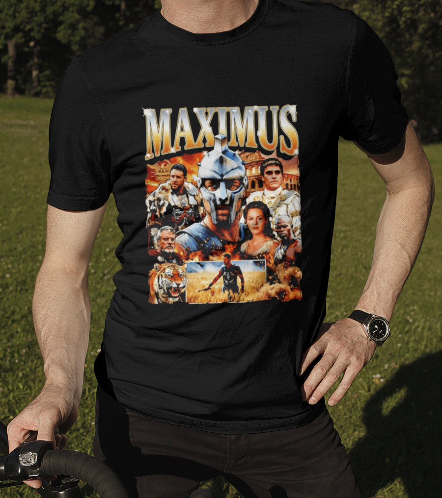 Maximus Gladiator Colosseum Russell Crowe Joaquin Phoenix Tiger Ancient Rome T-Shirt