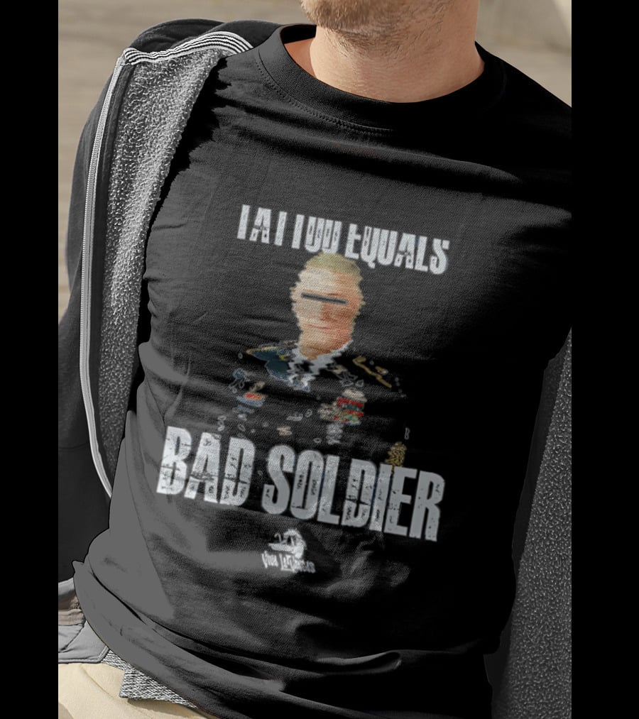 Tattoo Equals Bad Soldier Military Satire Cartoon Soldier T-Shirt