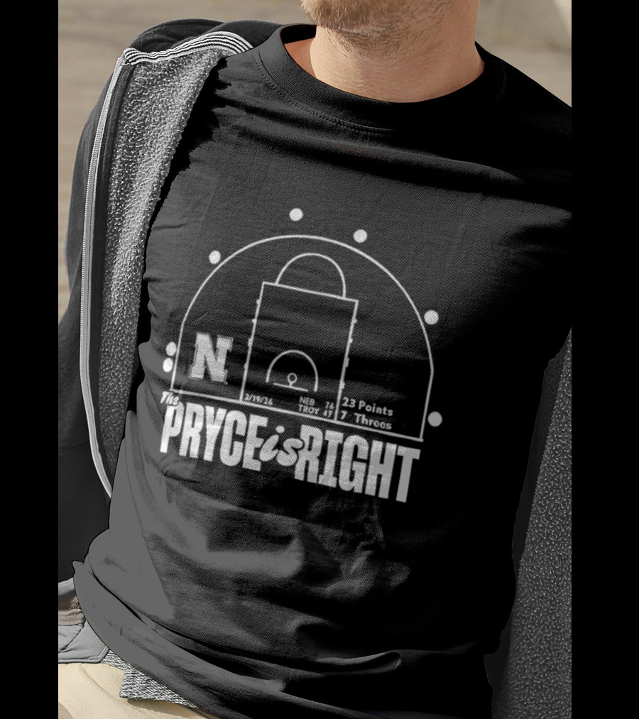 The Pryce Is Right N Basketball Court Stats 23 Points 7 Threes T-Shirt
