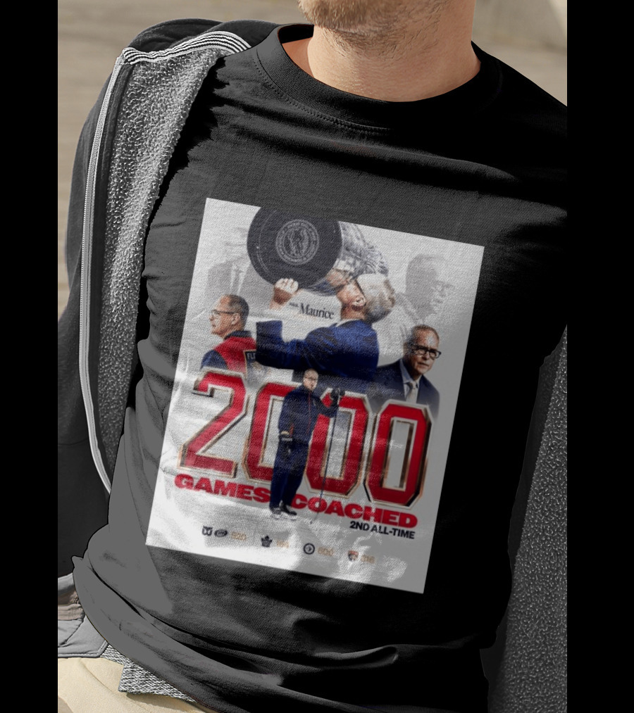 Paul Maurice NHL 2000 Games Coached 2nd All Time Vintage Hockey T-Shirt