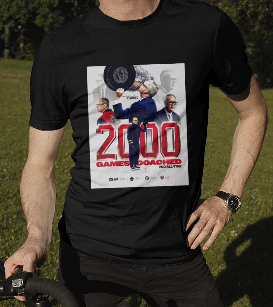 Paul Maurice NHL 2000 Games Coached 2nd All Time Vintage Hockey T-Shirt