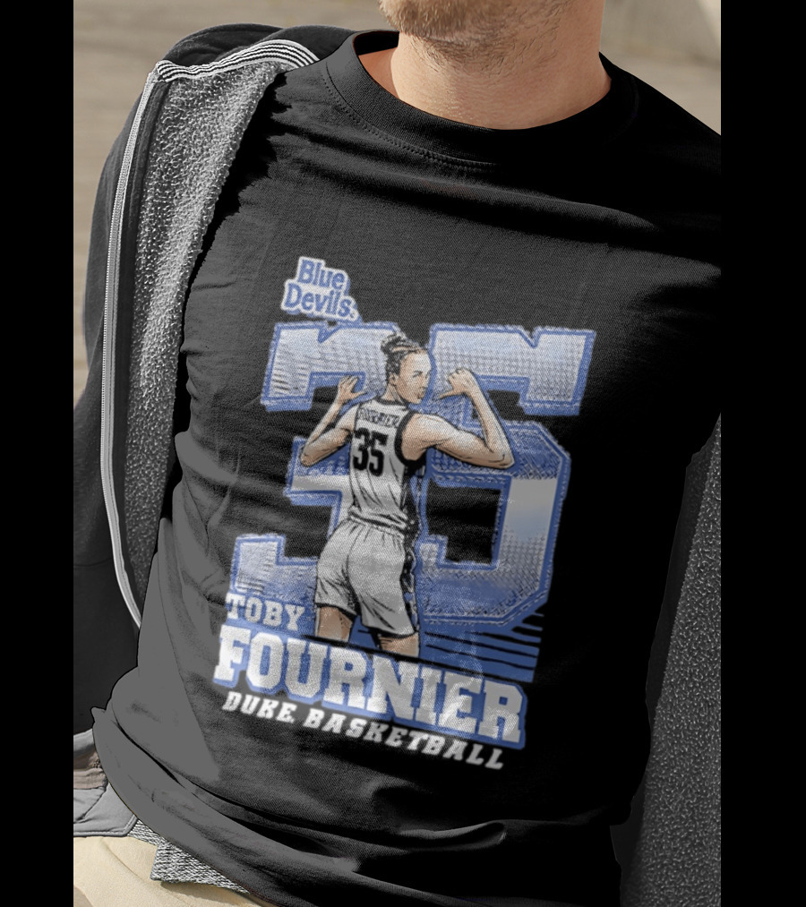 Toby Fournier Duke Blue Devils 35 Basketball Player T-Shirt