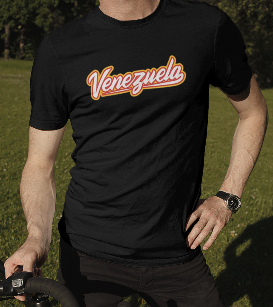 Venezuela Baseball 2026 Retro Style Script T-Shirt