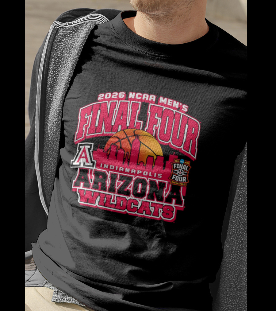 2026 NCAA Men's Final Four Indianapolis Arizona Wildcats Basketball T-Shirt
