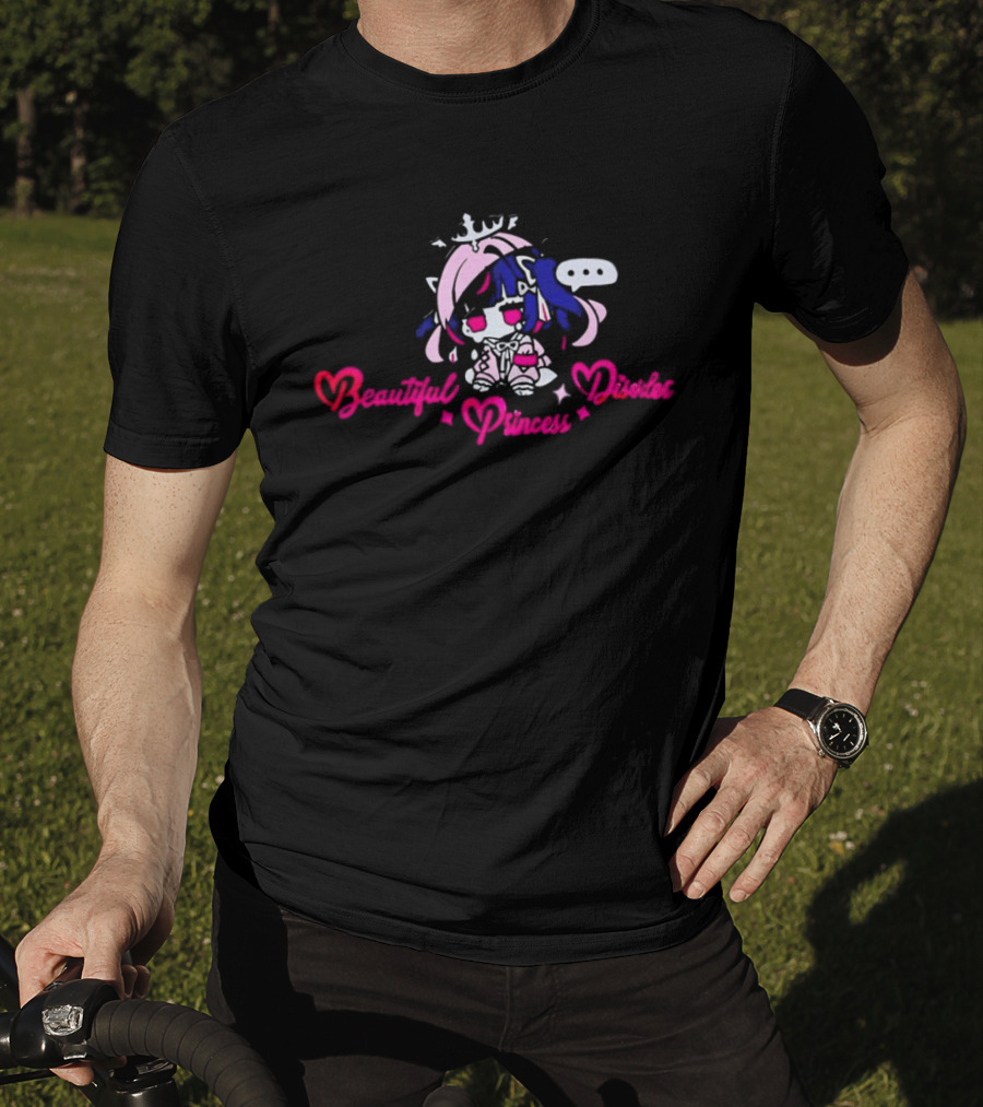 Beautiful Princess Disorder Pink Anime Aesthetic Hearts And Stars T-Shirt