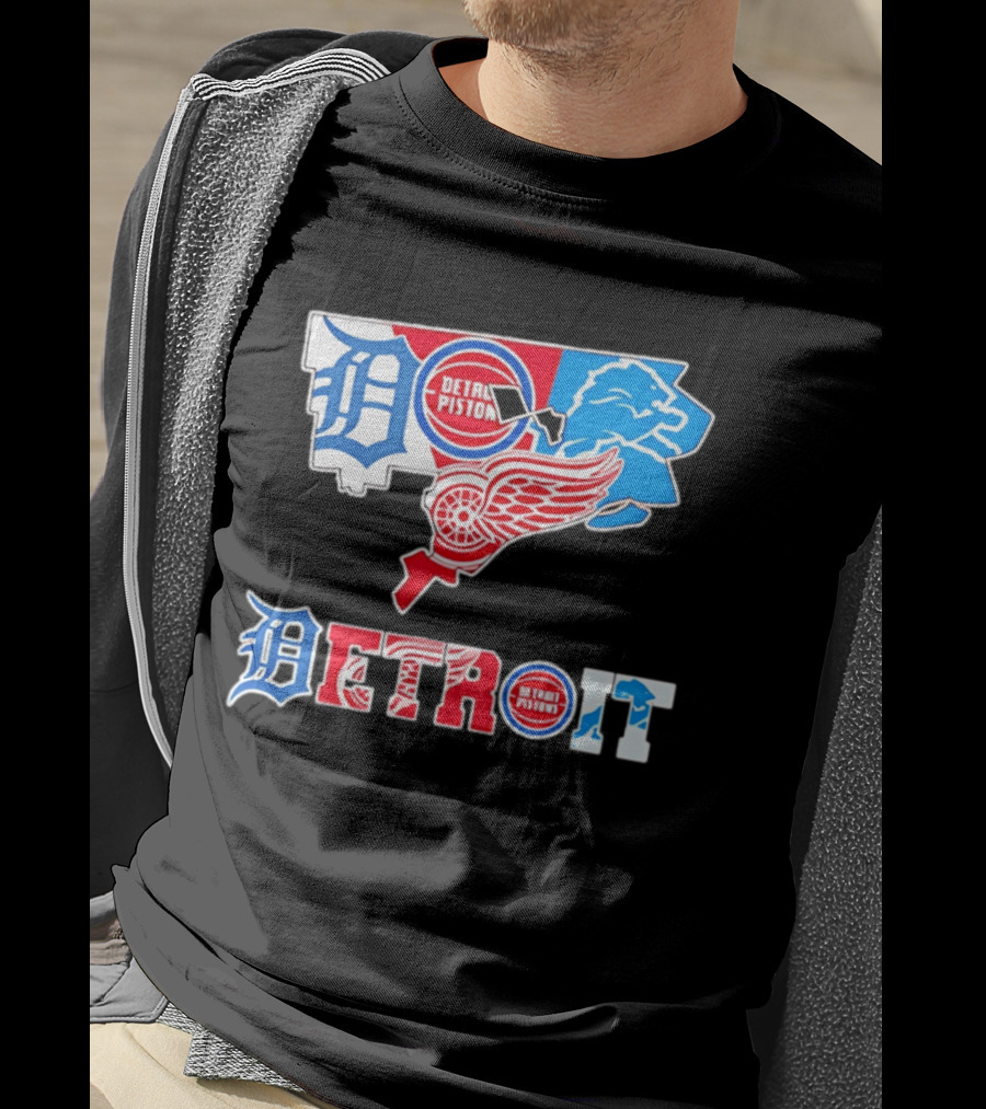 Detroit Pistons Lions Red Wings Tigers State Michigan T-Shirt