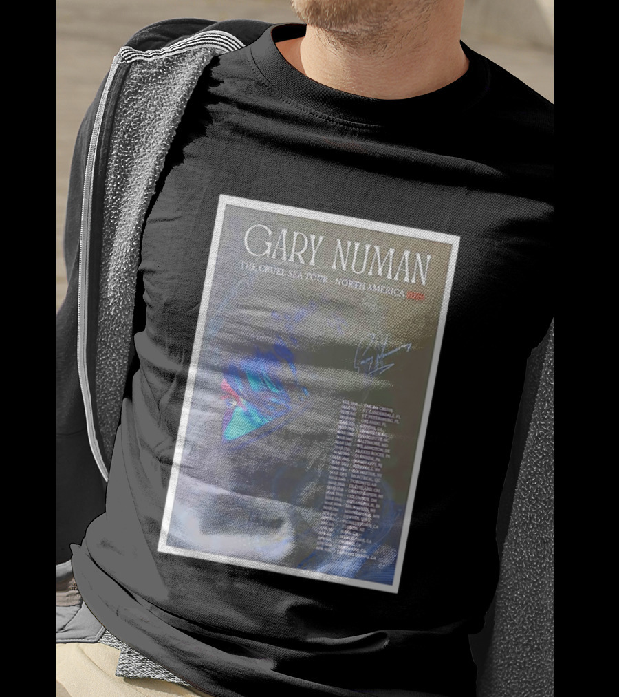 Gary Numan The Cruel Sea Tour North America 2026 Signed T-Shirt