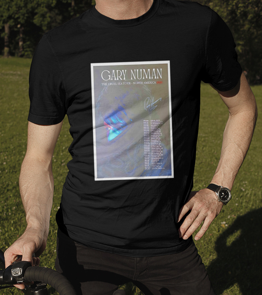 Gary Numan The Cruel Sea Tour North America 2026 Signed T-Shirt