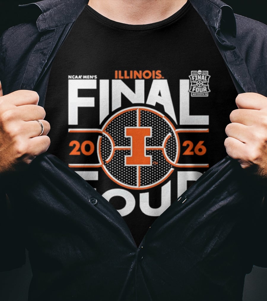 Illinois Fighting Illini NCAA Basketball 2026 Final Four Championship T-Shirt