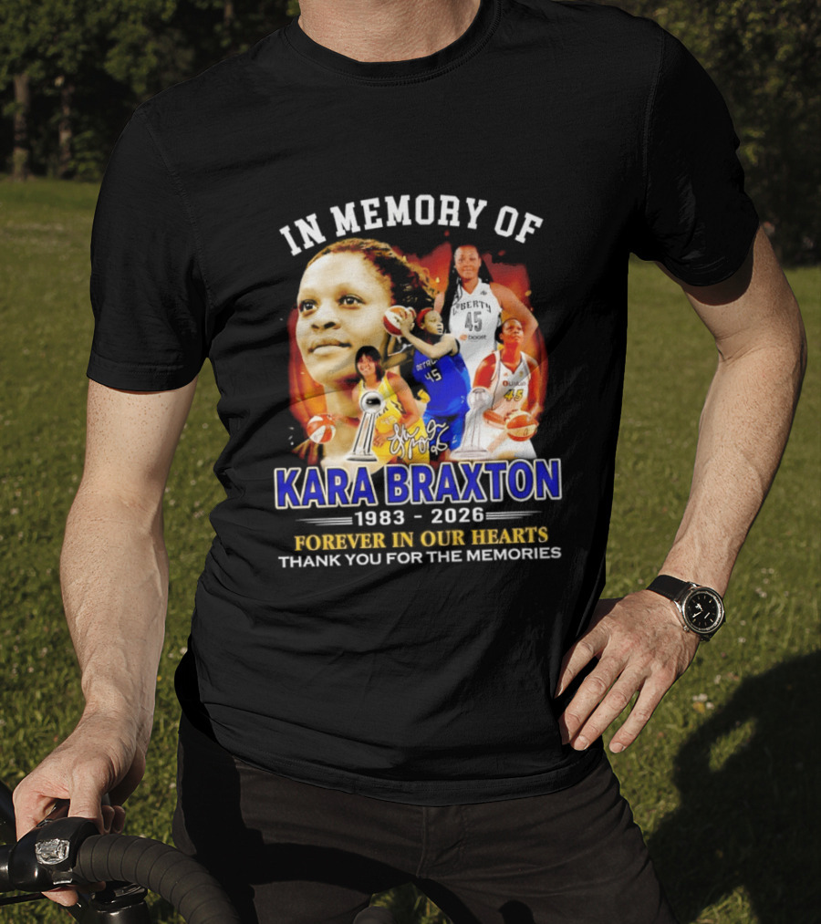 In Memory Of Kara Braxton 1983 2026 Forever In Our Hearts Thank You For The Memories Basketball T-Shirt