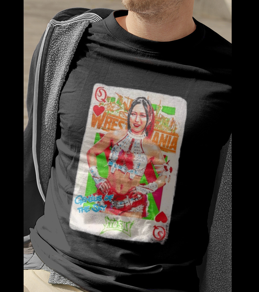 Iyo Sky Genius Of The Sky WrestleMania WWE Playing Card T-Shirt