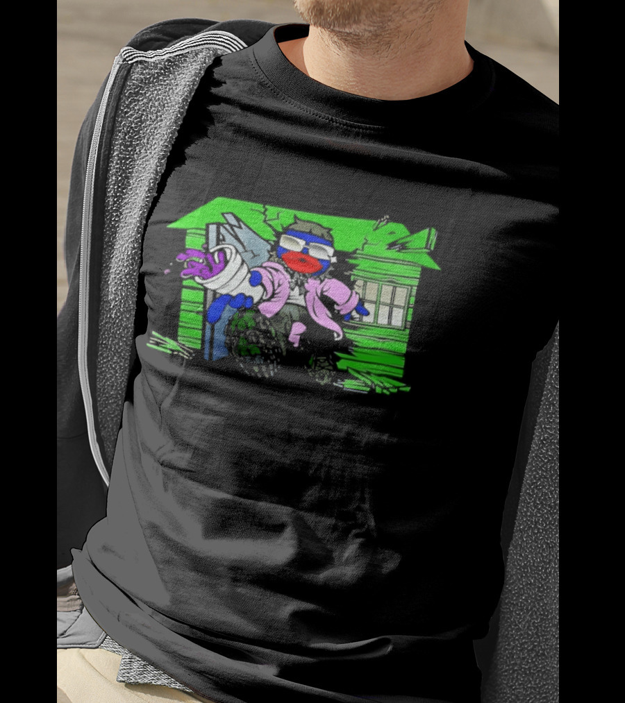 Joeyy Tour NOD Zombie House Neon Paint Splatter T-Shirt