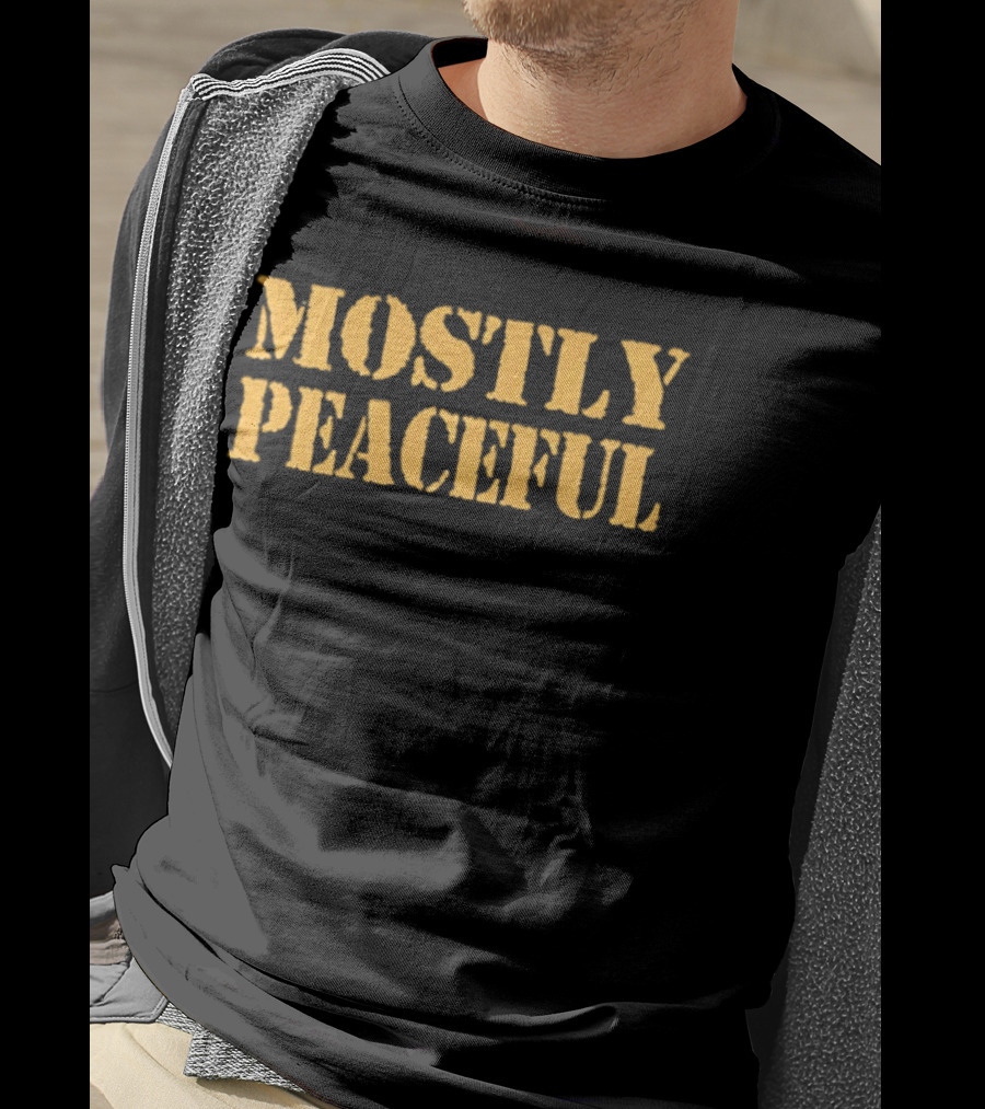 Mostly Peaceful Bold Yellow T-Shirt