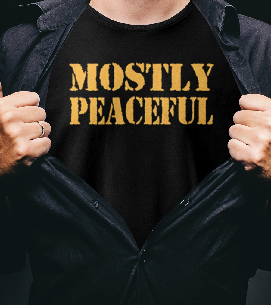 Mostly Peaceful Bold Yellow T-Shirt