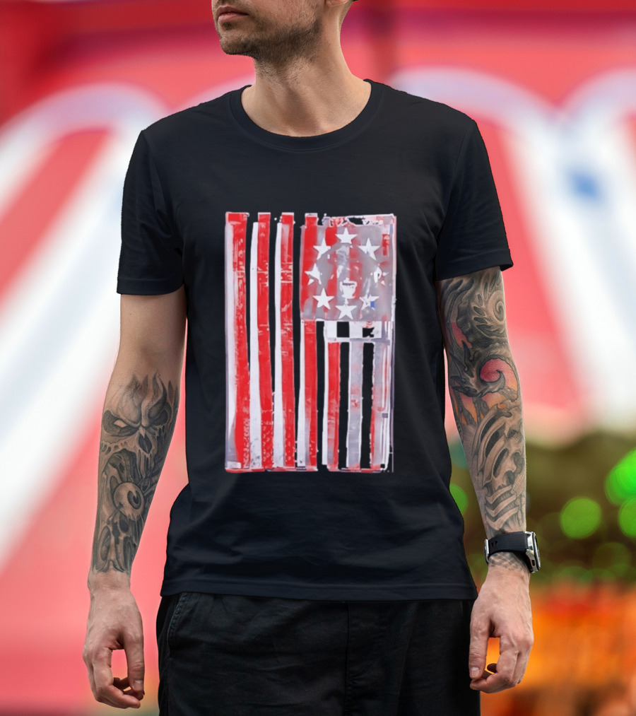 Rottweiler American Flag Independence Dog Lovers Patriotic USA T-Shirt