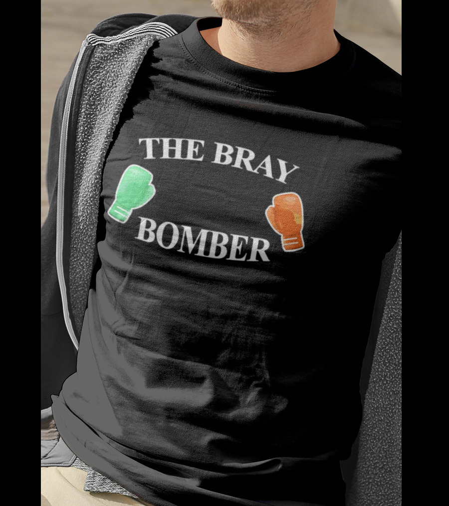 The Bray Bomber Boxing Gloves Green Orange T-Shirt