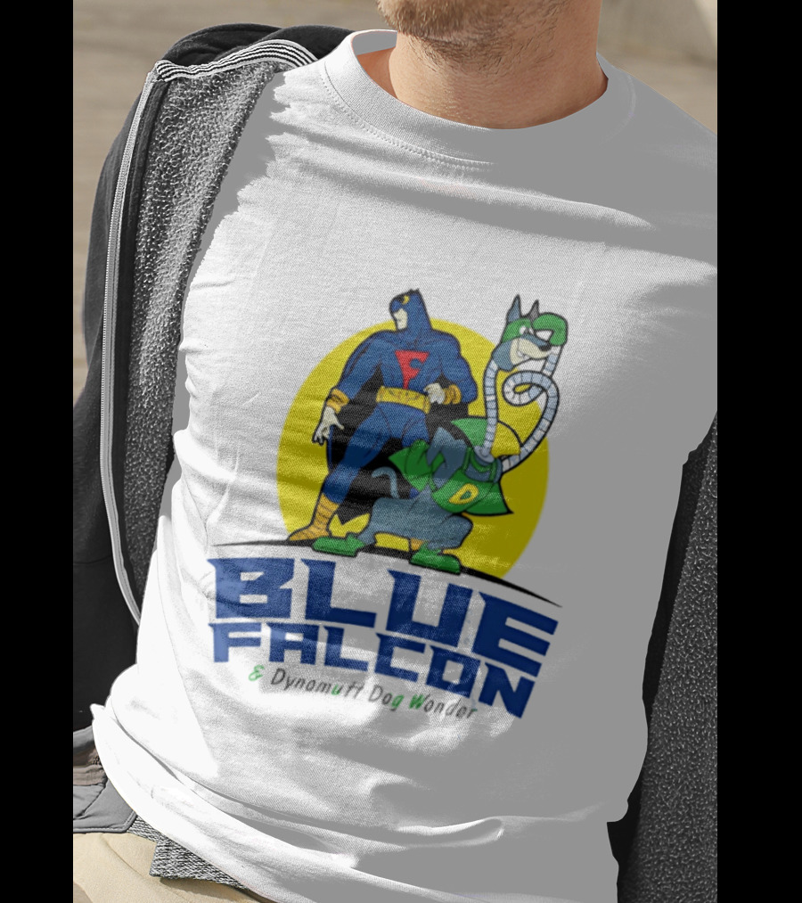 Blue Falcon Dynomutt Dog Wonder Hero Duo Oval T-Shirt