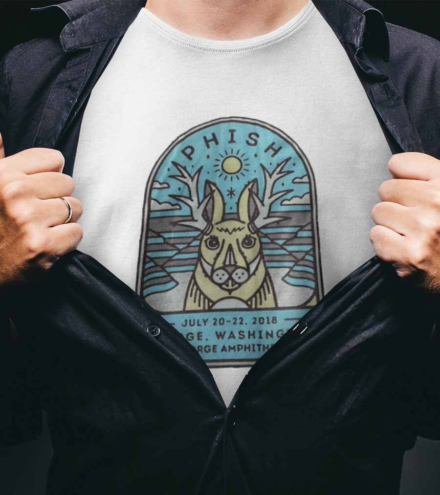 PHISH George Washington The Gorge Amphitheatre July 20 22 2018 Concert Event T-Shirt